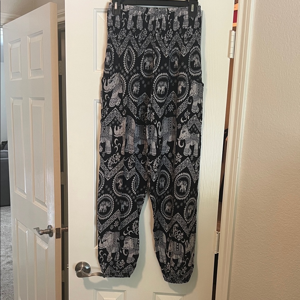 Elephant Print Bohemian Pants